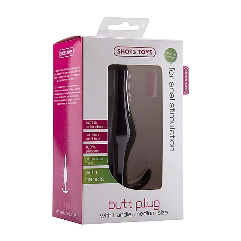 Butt Plug with Handle - Medium - Black